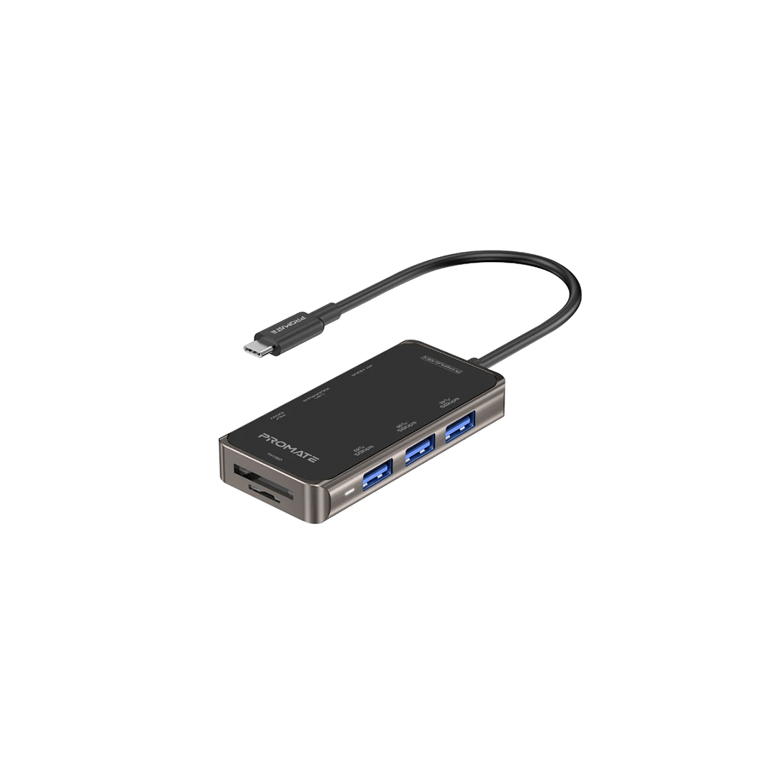 Promate PrimeHub-Mini Ultra-Compact USB-C Hub with 100W Power Delivery in Qatar Promate PrimeHub-Mini Ultra-Compact USB-C Hub with 100W Power Delivery in Qatar